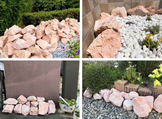 ドライガーデン　ピンク系の石| 庭のプロ集団 庭.pro
